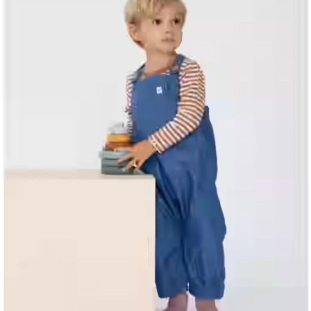 Easy Peasy Baby Boy Overalls Only 24M Blue Cotton Lightweight Comfy